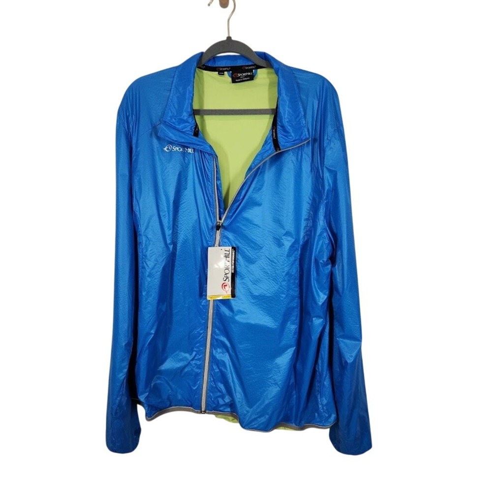 SportHill Men's Blue Lightweight Full Zip Running Jacket - New With Tags‎